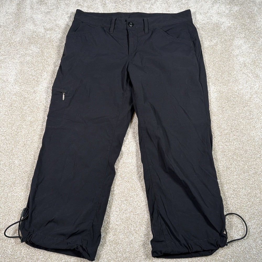 Eddie Bauer Travex Crop Hiking Pants Womens 4 (FITS 30 X 21) Black Gorpcore Camp